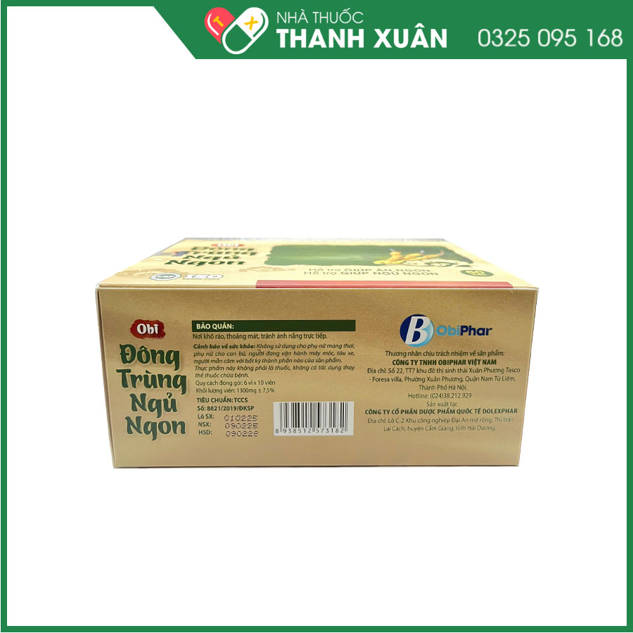 Obi Đông Trùng Ngủ Ngon - Hỗ trợ tiêu hóa, tăng sức đề kháng